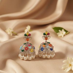 New italian style Elegant multi shade  design Jhumka style earing