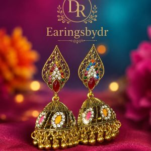 Golden shade multi stone Earying