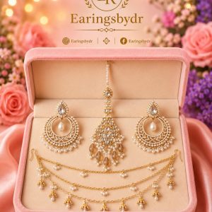 Kundan style Lakha moti earing And set